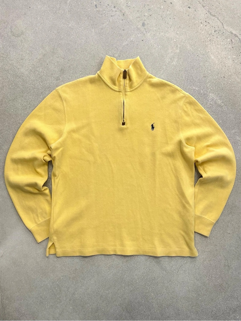 Vintage Polo Ralph Lauren Mens XXL Rib Quarter-Zip Pullover